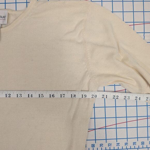 C.C. Courtenay Silk-Cotton blend Knit Tee, Size L - Picture 6 of 8